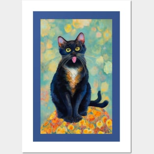 Cat Sticking Tongue Out 1 Posters and Art